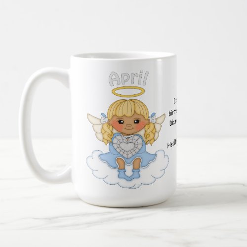 April Birthstone Angel Blonde Coffee Mug