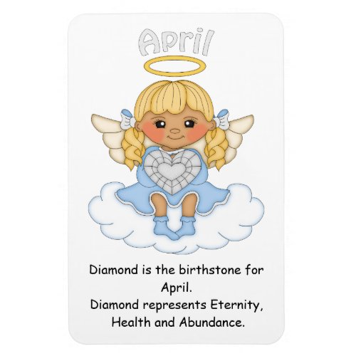 April Birthstone Angel Blonde Premium Magnet
