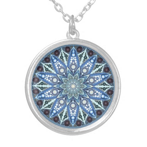 April Birthstone Diamond Mandala Necklace