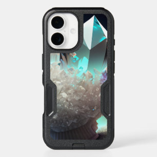 April Birthstone Diamond Quartz Crystal Pearls iPhone 16 Case