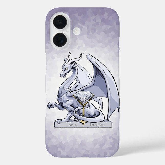 April Birthstone Dragon: Diamond Case-Mate iPhone  Case (Back)