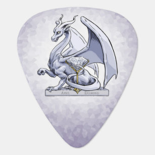 April Birthstone Dragon: Diamond Guitar Pick