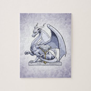 April Birthstone Dragon: Diamond Jigsaw Puzzle by critterwings at Zazzle