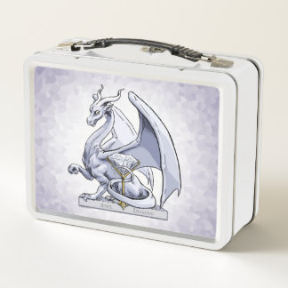 April Birthstone Dragon: Diamond Metal Lunch Box