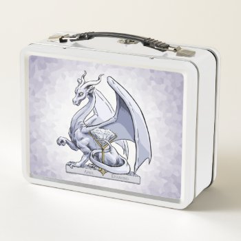 April Birthstone Dragon: Diamond Metal Lunch Box by critterwings at Zazzle