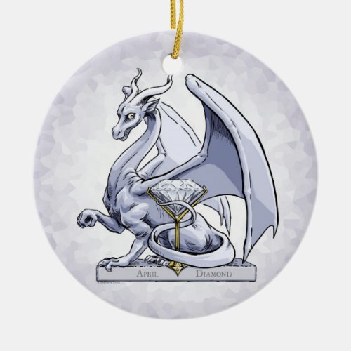 April Birthstone Dragon Diamond Ornament