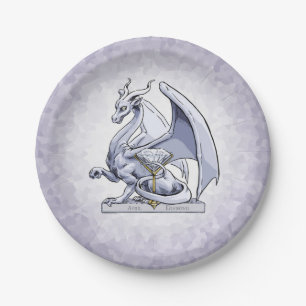 April Birthstone Dragon: Diamond Paper Plates