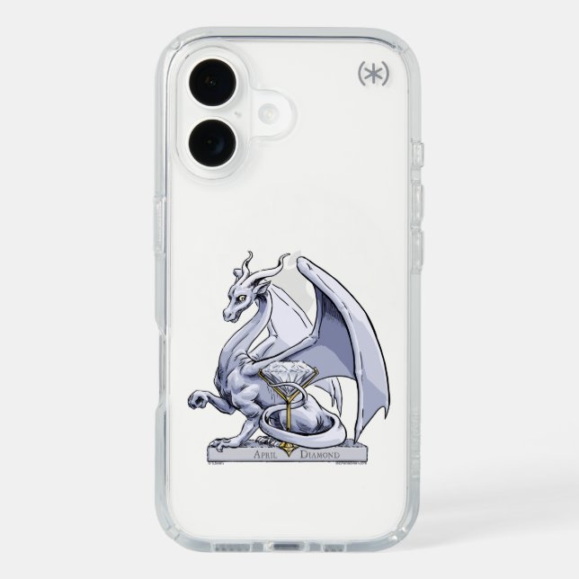 April Birthstone Dragon: Diamond Speck Case (Front)