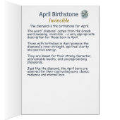 April Birthstone - The Invincible Diamond - Cards (Inside (Right))