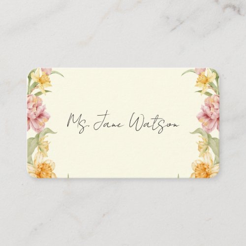 April Blossom Garden Daffodil Place Card