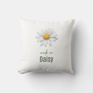 April Daisy Birth Flower cushion Watercolor
