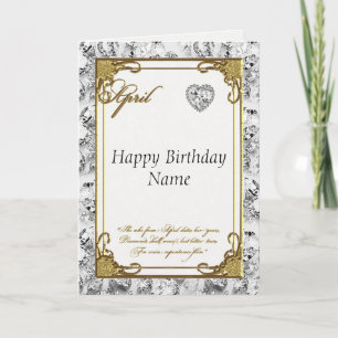 April Diamond Birthstone Birthday Card