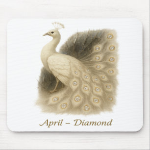 April – Diamond Peacock Mouse Pad