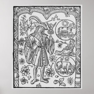 April, flowers, Aries Poster