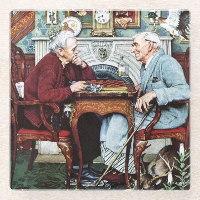 April Fool, 1943 Glass Coaster (Front)