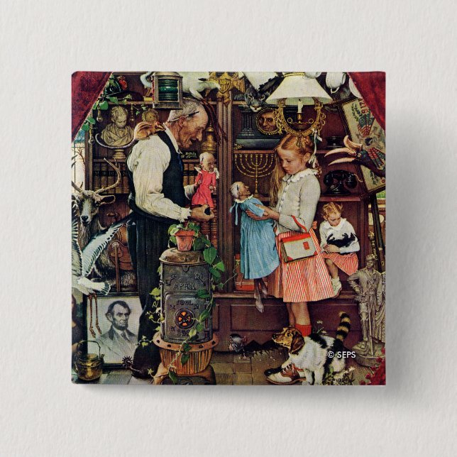 April Fool, 1948 Pinback Button (Front)