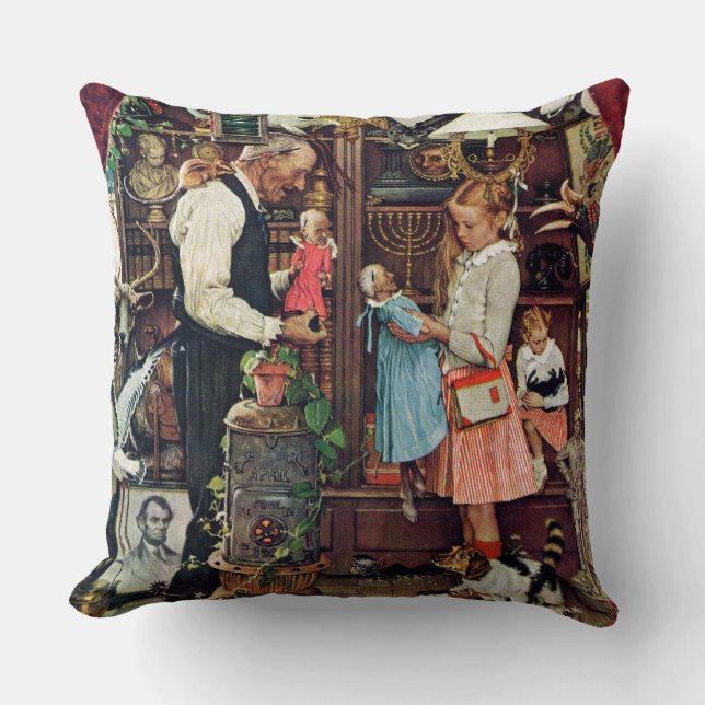 April Fool, 1948 Throw Pillow (Front)