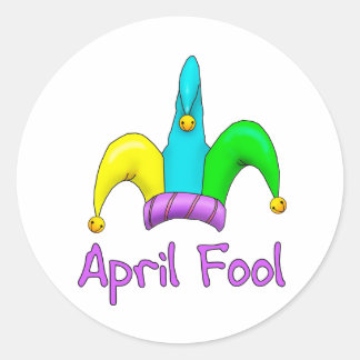 April Fool Classic Round Sticker
