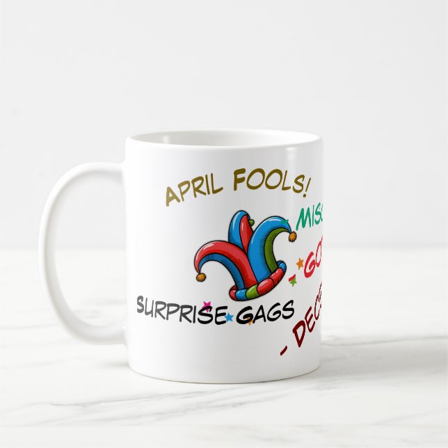 April Fool’s Day Jester Hat Mug Classic Mug, 11 oz (Left)