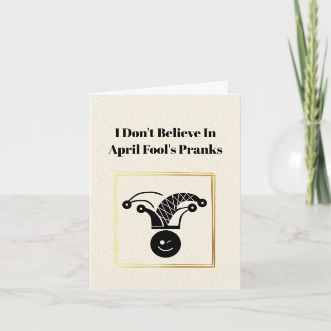 April Fool's Card Without Pranks (Front)