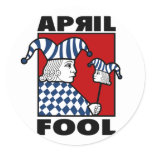 April Fools Classic Round Sticker