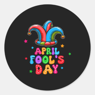 April Fool's Day April 1st Prank Joke Funny Gift Classic Round Sticker