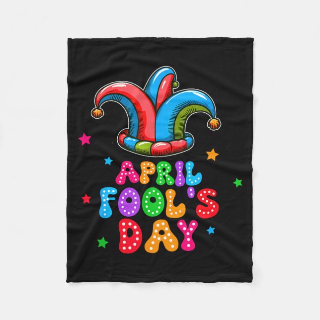 April Fool's Day April 1st Prank Joke Funny Gift  Fleece Blanket (Front)