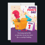April Fool's Day Birthday Greeting Card<br><div class="desc">A birthday greeting card for someone born on April Fool's Day. (Image by Freepik). The card is easy to customize with your wording, font and font color. Not exactly what you're looking for? All our products can be custom designed to meet your needs at no extra charge. Simply contact us...</div>