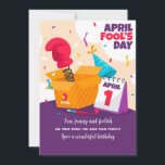 April Fool's Day Birthday Greeting Card<br><div class="desc">A birthday greeting card for someone born on April Fool's Day. (Image by Freepik). The card is easy to customize with your wording, font and font color. Not exactly what you're looking for? All our products can be custom designed to meet your needs at no extra charge. Simply contact us...</div>