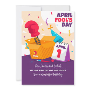 April Fool's Day Birthday Greeting Card