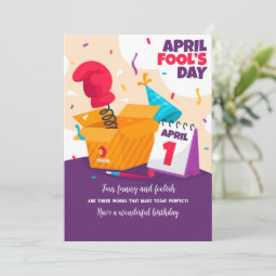 April Fool&rsquo;s Day Birthday Greeting Card | Zazzle