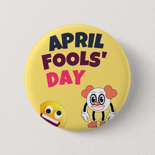 April Fool's Day  Button (Front)