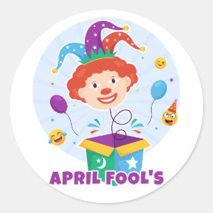 April Fool's Day Classic Round Sticker