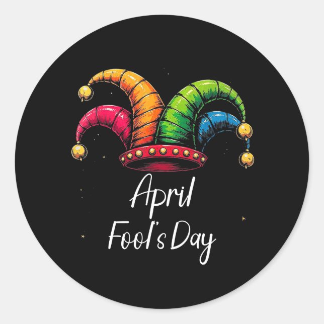 April Fool's Day Classic Round Sticker (Front)