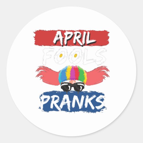 April fools Day Classic Round Sticker