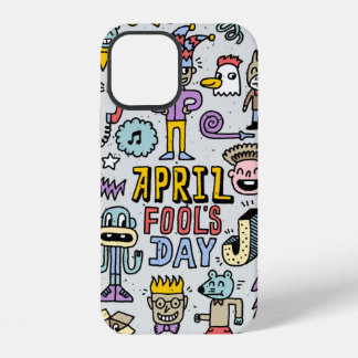 April fools day funny doodle colorful set 1. Vinta iPhone 12 Case