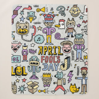 April fools day funny doodle colorful set 1. Vinta Sherpa Blanket