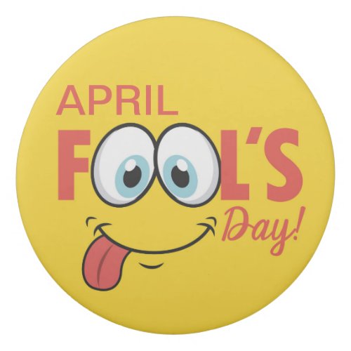 April Fools Day Happy Funny Face  Holidays Eraser