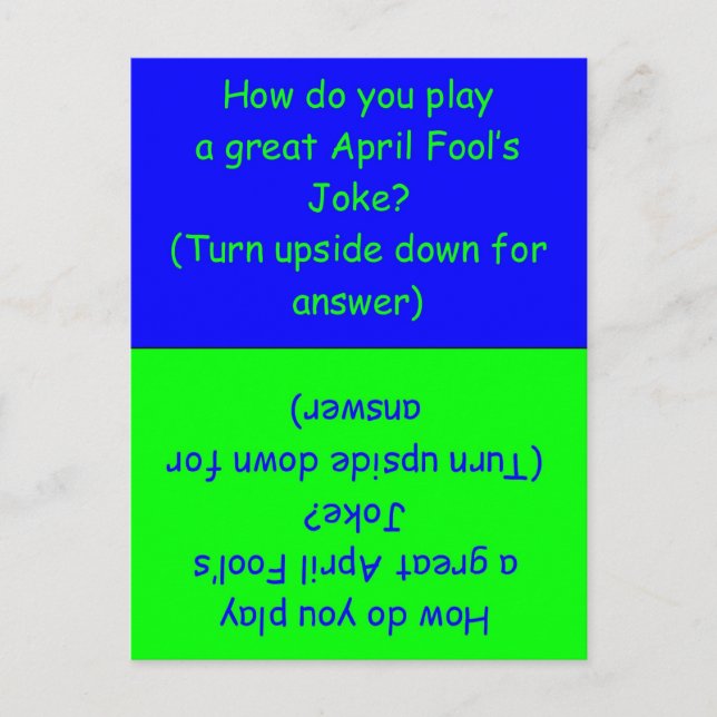 April Fool's Day Humorous Card (Front)