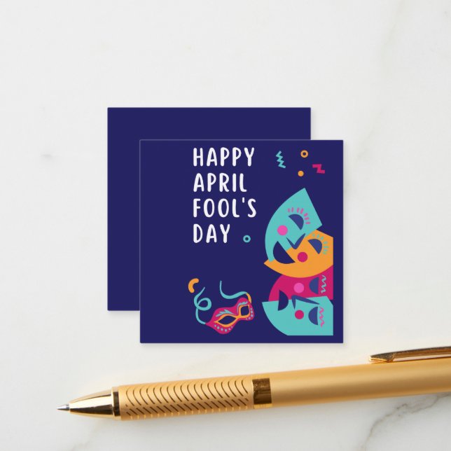  April Fool's day  Paper Plate Enclosure Card (Front/Back In Situ)