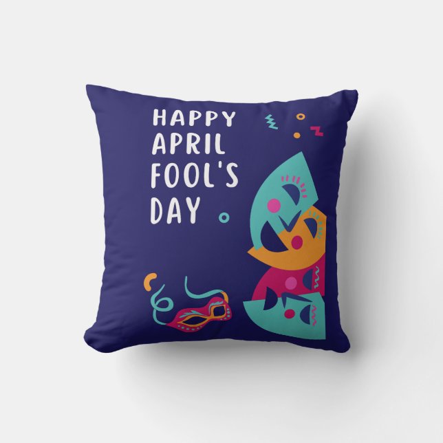  April Fool's day  Paper Plate Throw Pillow (Front)