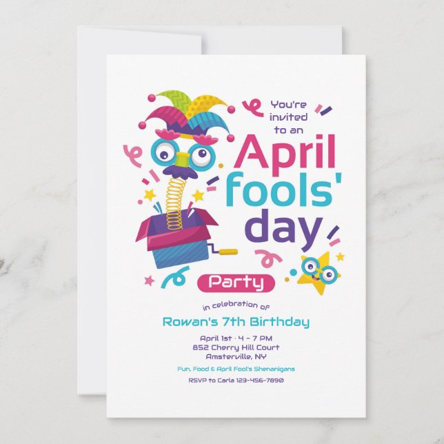 April Fool's Day Party Invitation (Front)