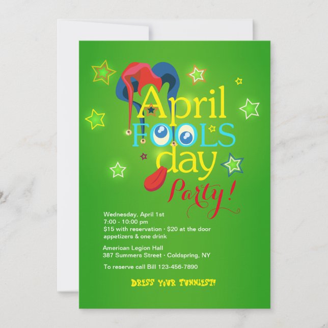 April Fool's Day Party Invitation (Front)