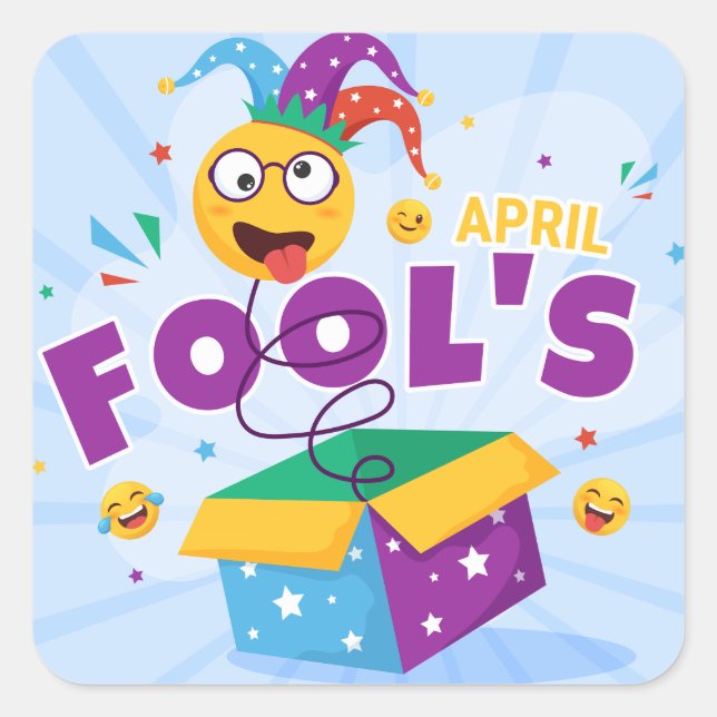 April Fool's Day Square Sticker (Front)