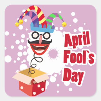 April Fools Day Square Sticker