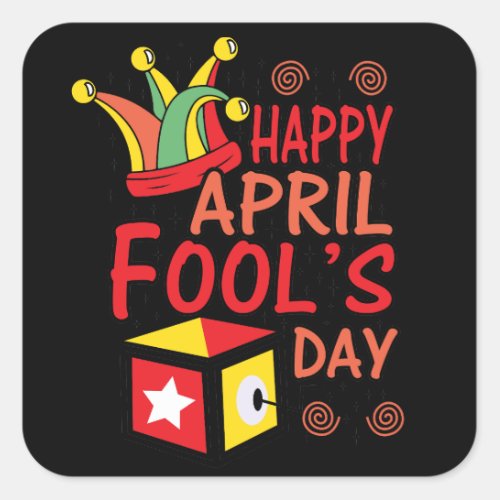 April Fools Day Square Sticker