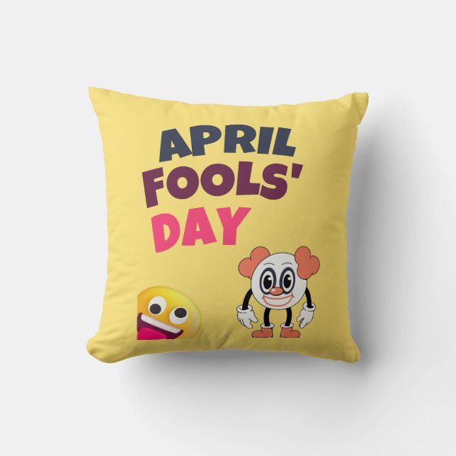 April Fool's Day  Throw Pillow (Front)