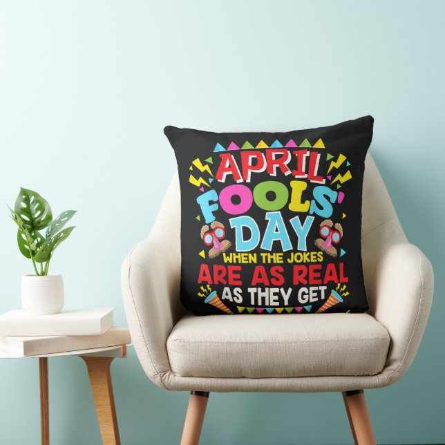April Fools' Day Throw Pillow (Chair)