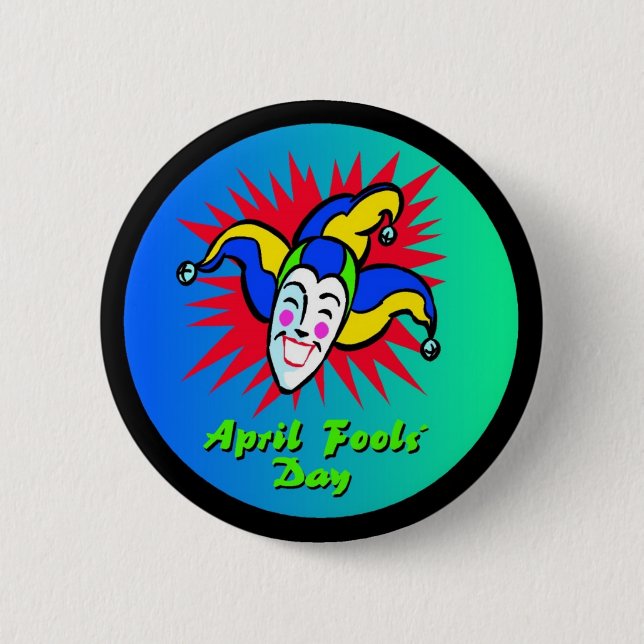 April Fool's Jester Button (Front)