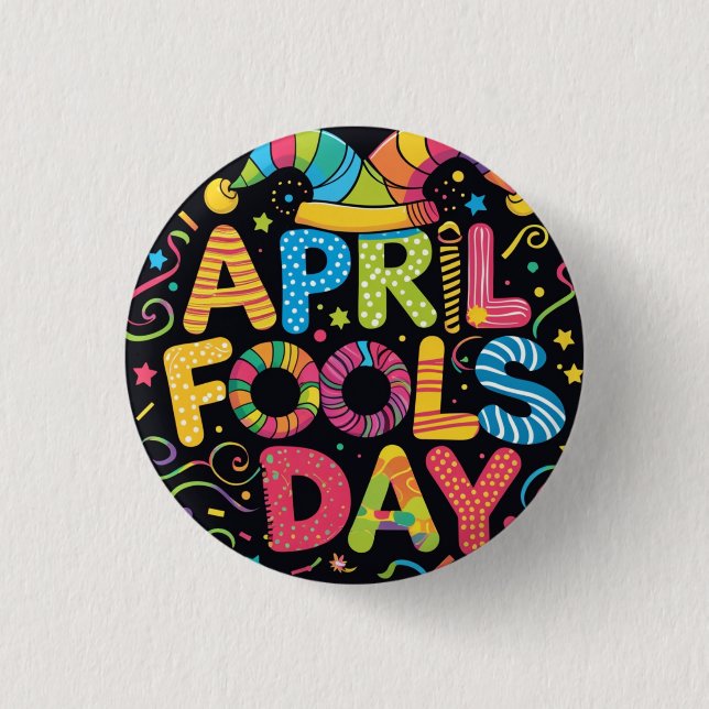 April fools jokes button (Front)